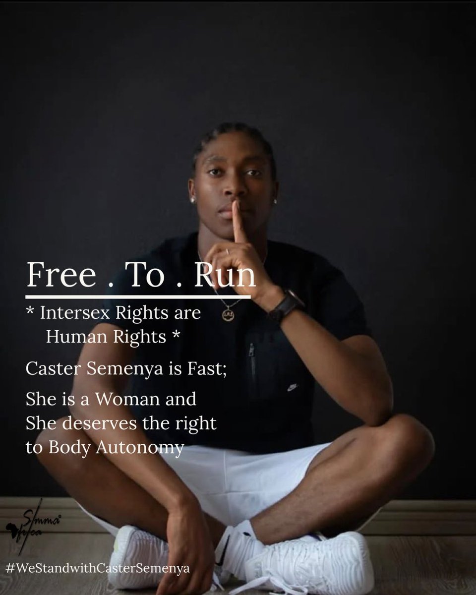 “So according to World Athletics and it's members I'm a male when it comes to 400m,800m, 1500m and 1600m! Then a female in 100m,200m & long distance events.what a research.What kind of a fool would do that?” #CasterSemenya . She deserves dignity & #bodyautonomy /#intersex rights