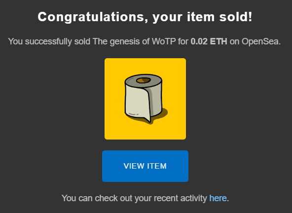 Our genesis has found a new owner 🛖
The shortage is coming... make sure you have one 🧻
LFG