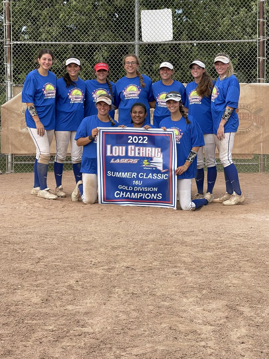 Lasers Summer Classic Champions for the second time this year!! 
🏆16U Gold champions today! 
🏆18U Gold champs in June!