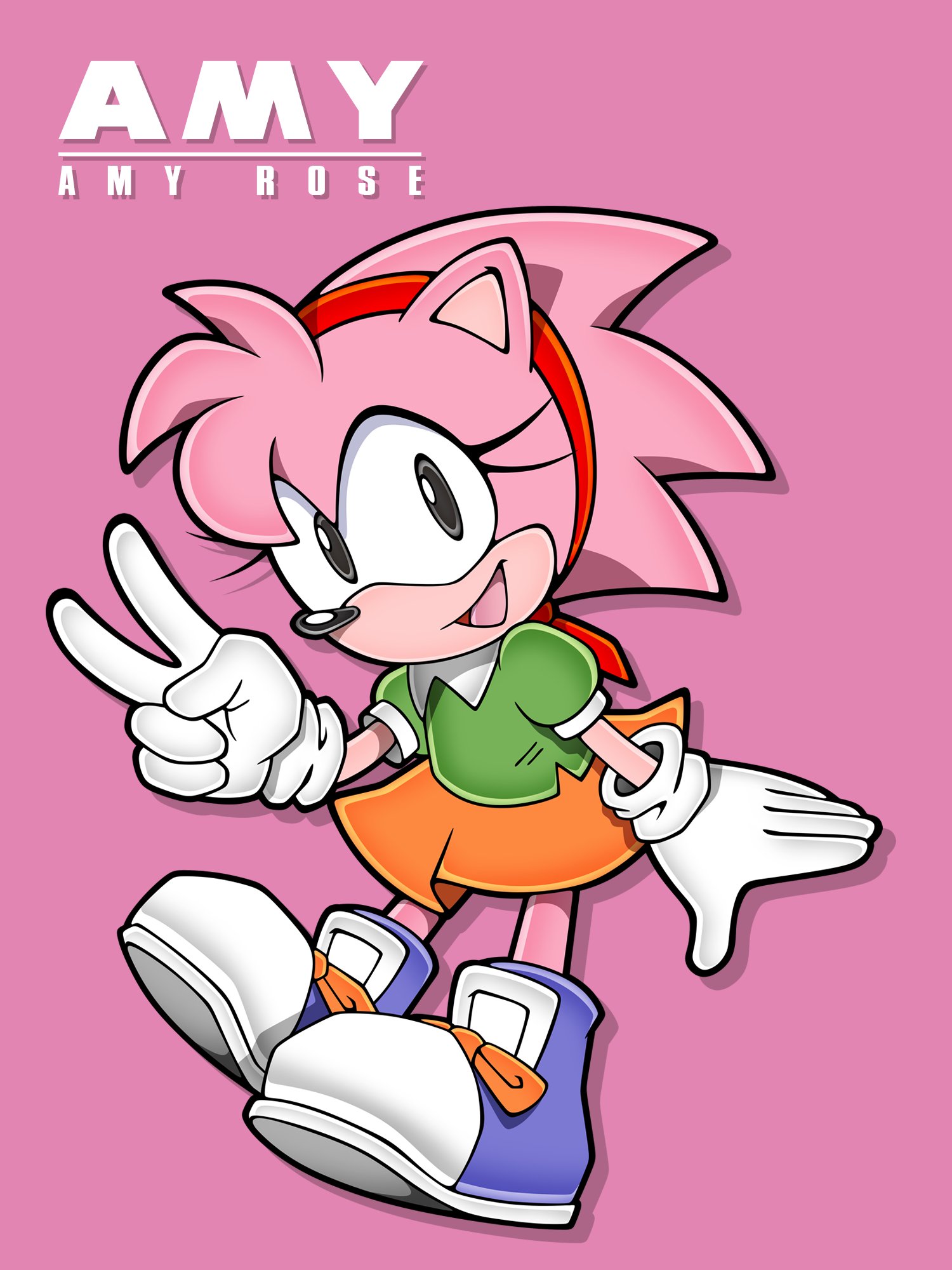 193749 - safe, artist:kaiiteaa, amy rose (sonic), sonic the