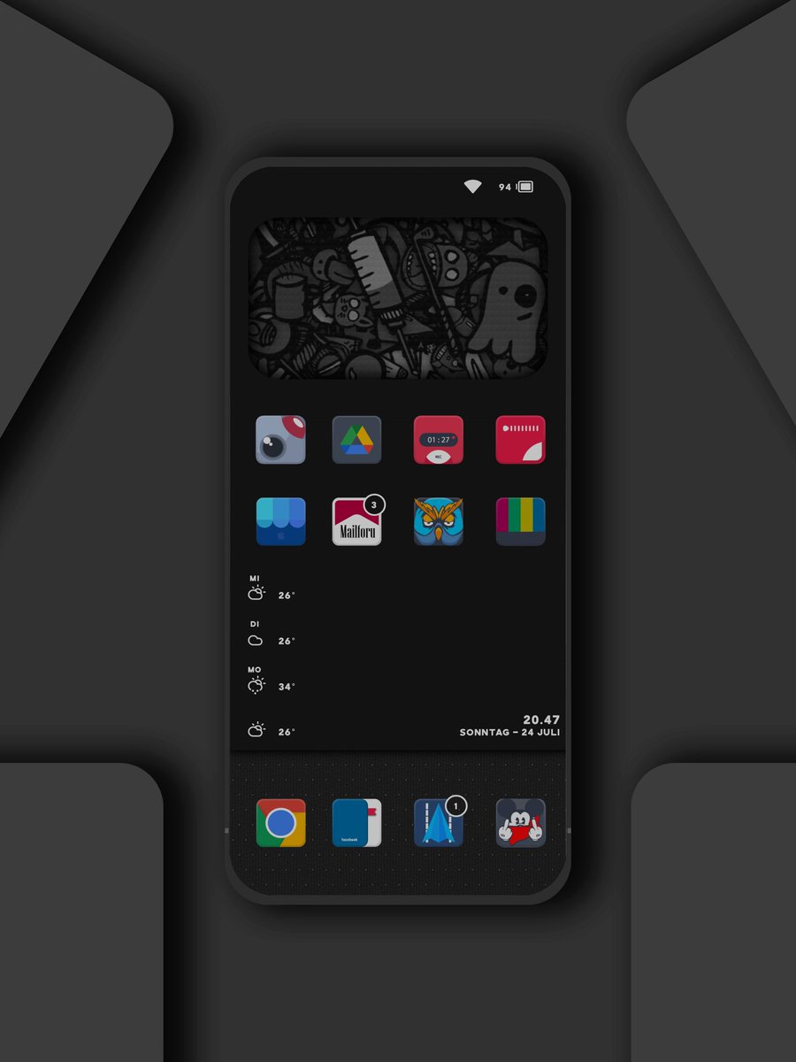 TheWeazl77's tweet photo. Heavily inspired by the work of @UtdAll
Thanks for the icons @Payrun76 and thanks for the wallpaper @Maria2Ps
#kwgt #kwgtpro #kwgtwidgets #kwgtsetup #kwlp #androidhomescreenoftheday #androiddeveloper https://t.co/By5iRDvXaJ