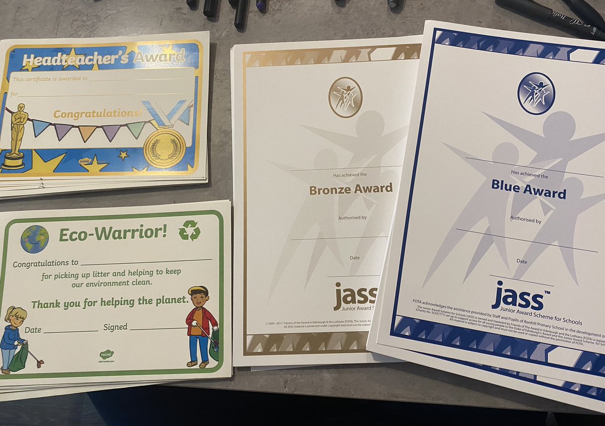 Preparations for tomorrow’s awards assembly are underway. #awards #aspiretoachieve <a href="/jasschools/">JASS</a> #ecoschools