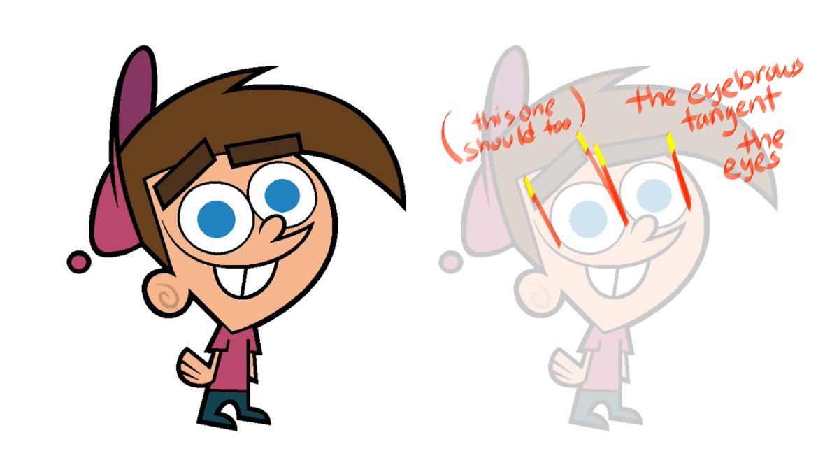 jimmortensen's tweet photo. Very often there are invisible organizing principles behind a drawing or design. Elements are interconnected in weird ways. When I first jumped onto Fairly OddParents, DT was generous enough to show me somme of the ones behind Timmy Turner. https://t.co/iSFvMjTPz1