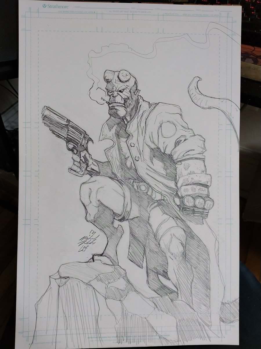 flogan80's tweet photo. Hellboy pencils 11x17! By your truly!

#helboy #hellboycomics #comics #drawings #illustration #comics #comicart #drawings  #art #comics #drawing #comicbooks #artist #comicartist #sketch #digitalart #artwork #comicbook #comicbookart #marvel #black #artistsupport #darkhorsecomics https://t.co/D5cmECCmWq