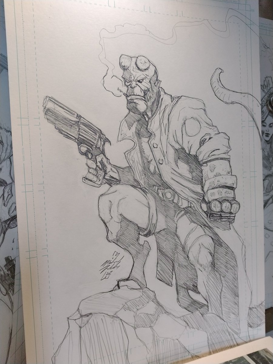 flogan80's tweet photo. Hellboy pencils 11x17! By your truly!

#helboy #hellboycomics #comics #drawings #illustration #comics #comicart #drawings  #art #comics #drawing #comicbooks #artist #comicartist #sketch #digitalart #artwork #comicbook #comicbookart #marvel #black #artistsupport #darkhorsecomics https://t.co/D5cmECCmWq