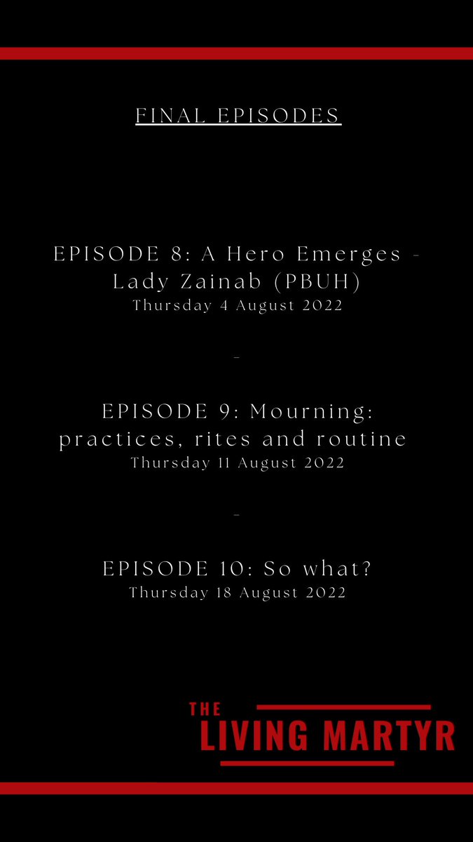 lispective's tweet photo. Welcome back to The Lispective! Below is an update regarding how we're going to take the next few weeks. For now, follow and await... Oh. And listen to the first 7 episodes via my bio.

#Podcast #ImamHussain #History #Islam #Muharram #Ashura https://t.co/dojXVDFcXU