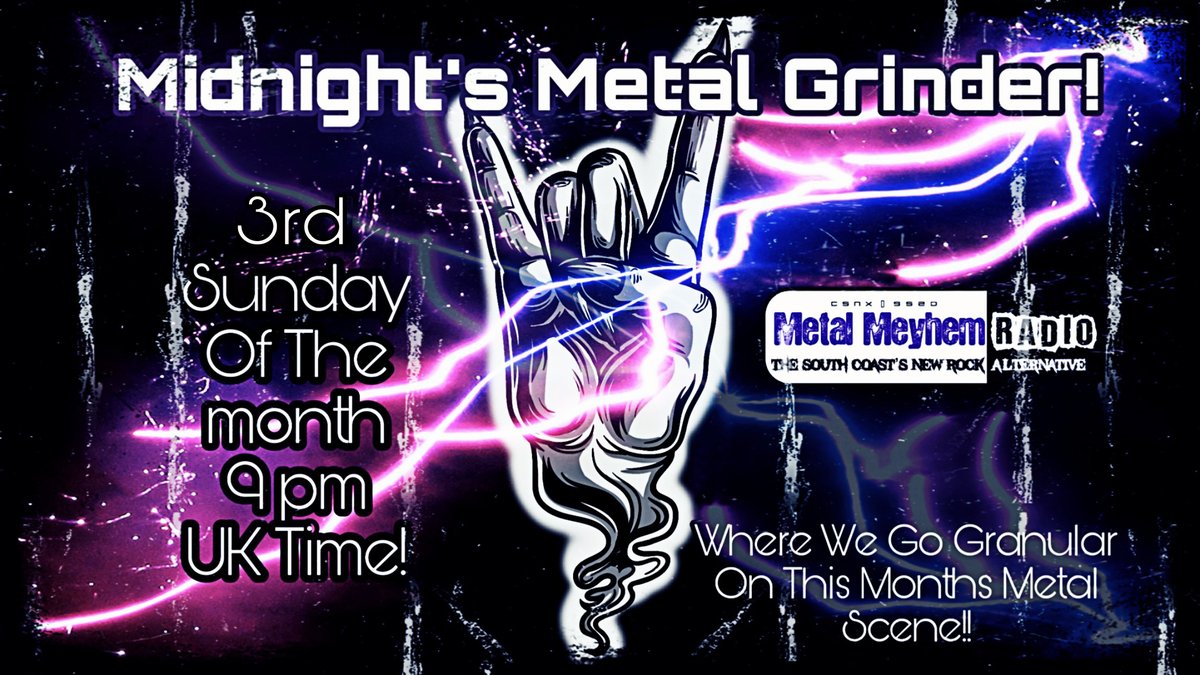 ⚫️🏴OGMidnightFurie💜🏳️🌈Ze/Zem/Zir (@midnight_furie) on Twitter photo #Furieans Join me & #MetalRazzi 9pm UK 2night 4 #MidnightsMetalGrinder on <a href="/metalmeyhem/">Metal Meyhem Radio</a> where we go granular on this month's #metal scene!
@ChatsongMusic <a href="/ITHERETWEETER1/">theretweeter</a> <a href="/936Arrow/">Arrow Head ☠🎸☠</a> <a href="/dorner_martina/">Martina Dörner</a> <a href="/jbordinary/">Minister of Pain 🕸</a> <a href="/The1Shez/">OP Neptune Spear</a> <a href="/agency_panic/">agency panic</a> <a href="/ManeatGrass/">ManeatGrass</a> <a href="/WhiteCrone/">White Crone</a> <a href="/AsCollide/">Teana</a> <a href="/Rise2theSky/">Sergio - Tragedy Productions - Rise to the Sky</a> #Furieans Join me & #MetalRazzi 9pm UK 2night 4 #MidnightsMetalGrinder on <a href="/metalmeyhem/">Metal Meyhem Radio</a> where we go granular on this month's #metal scene!
@ChatsongMusic <a href="/ITHERETWEETER1/">theretweeter</a> <a href="/936Arrow/">Arrow Head ☠🎸☠</a> <a href="/dorner_martina/">Martina Dörner</a> <a href="/jbordinary/">Minister of Pain 🕸</a> <a href="/The1Shez/">OP Neptune Spear</a> <a href="/agency_panic/">agency panic</a> <a href="/ManeatGrass/">ManeatGrass</a> <a href="/WhiteCrone/">White Crone</a> <a href="/AsCollide/">Teana</a> <a href="/Rise2theSky/">Sergio - Tragedy Productions - Rise to the Sky</a>