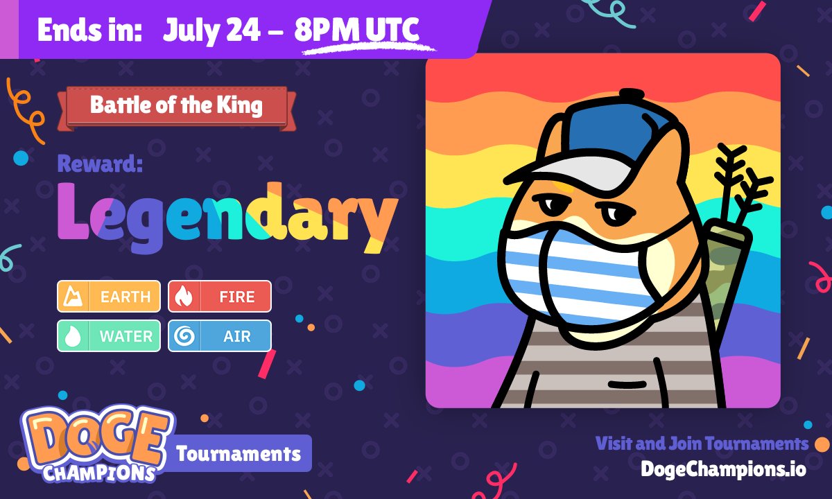 Legendary NFT tournament is about to end, join now and don't miss the chance of minting a Legendary #DogeChampionsNFT

Mint now 👉 dogechampions.io
Register now👉 dogechampions.io/tournaments
Join TG now 👉 t.me/DogeChampionsN…

#NFTCommunity #BSCGemAlert #GameFi #Play2earn