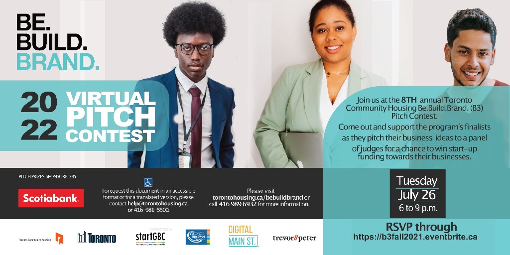 TOHousing's tweet photo. ๐ป๐ฑ Watch some of #Toronto's most promising entrepreneurs present their business ideas to a panel of expert judges for a chance to win ๐ฐ #startup funding.
โก๏ธ RSVP now to virtually attend #BeBuildBrandโs Pitch Night on July 26 from 6:00pm-9:00pm: https://t.co/QXJOGmzU37 https://t.co/8EzjPezOQn