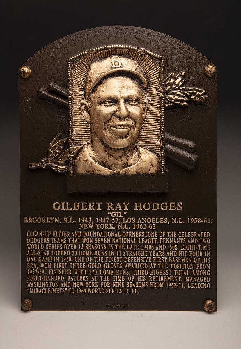 Welcome to baseball immortality, Gil Hodges! 

📷 Milo Stewart Jr.