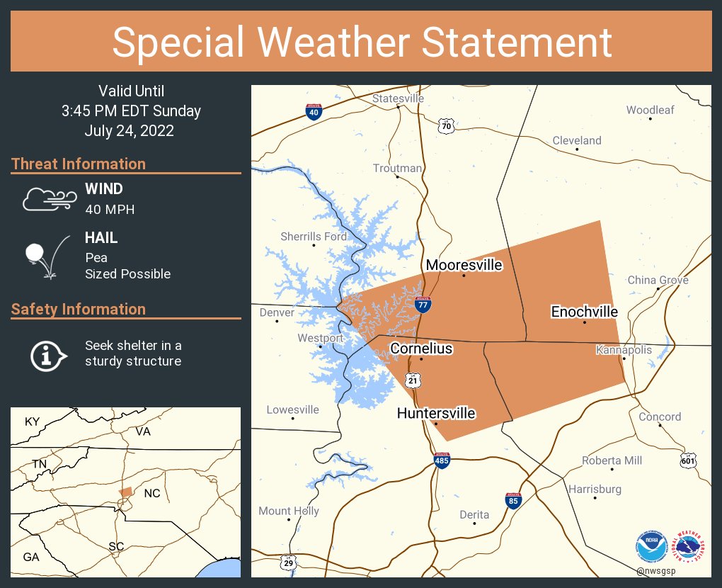 NWS GSP on Twitter "A special weather statement has been issued for