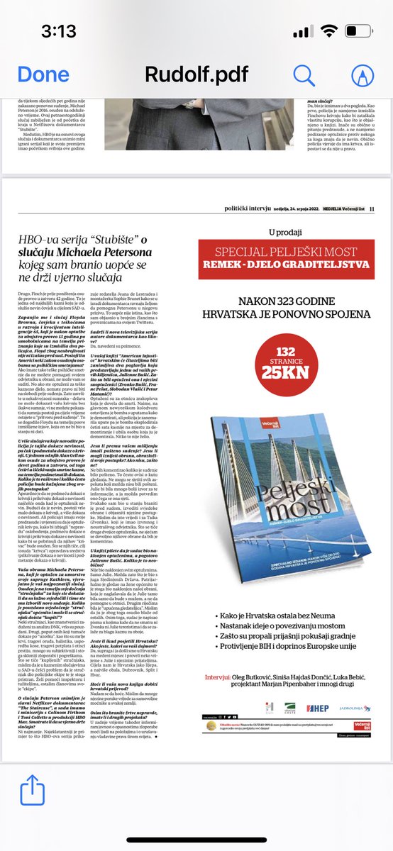 If you read American Injustice, and can read Croatian, you will know the story.  The photo isn’t bad, but I have no idea what the article says.  Any help with the translation?