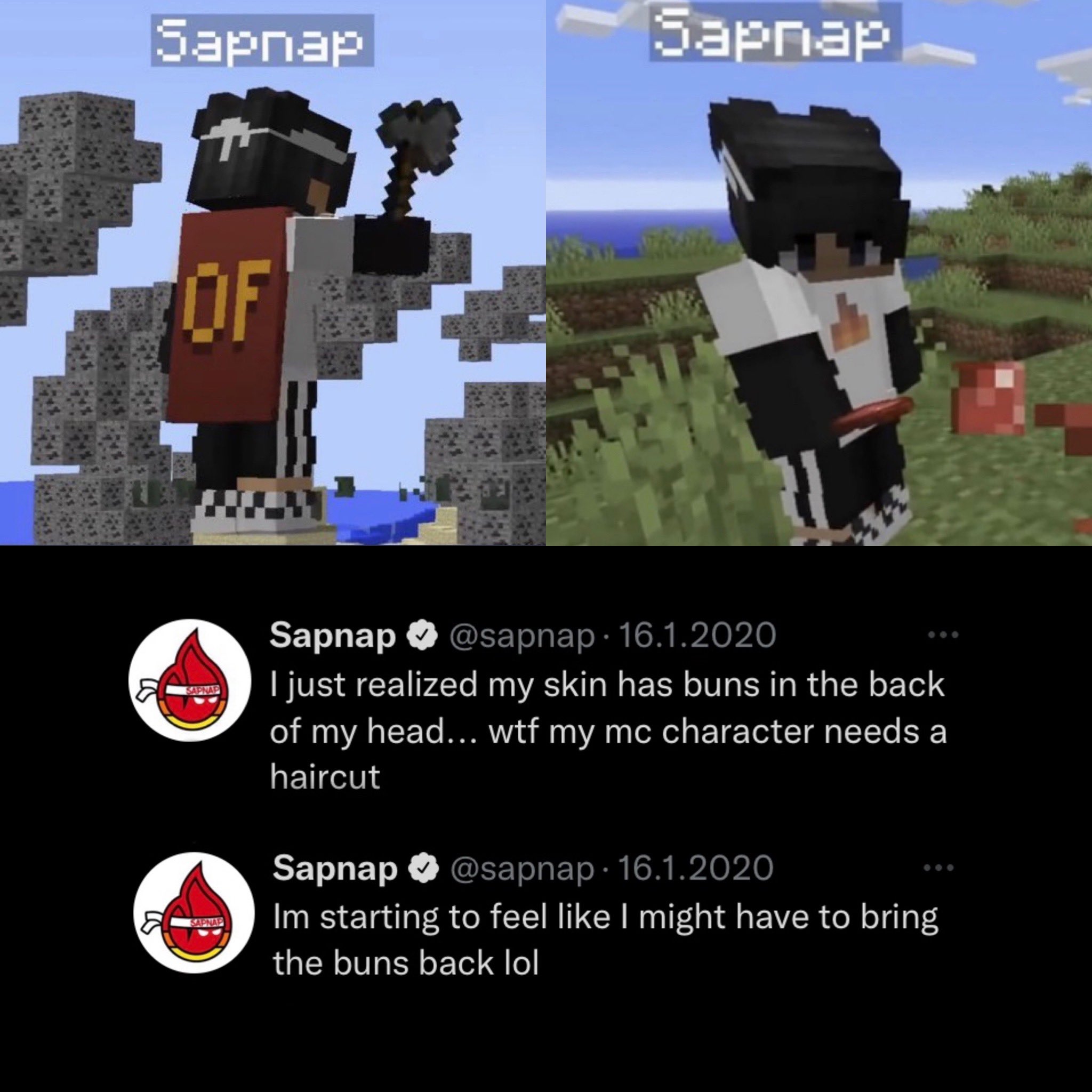 kurfi on X: day two of sapnap skins 🐼 he is on a panda(s) onesie