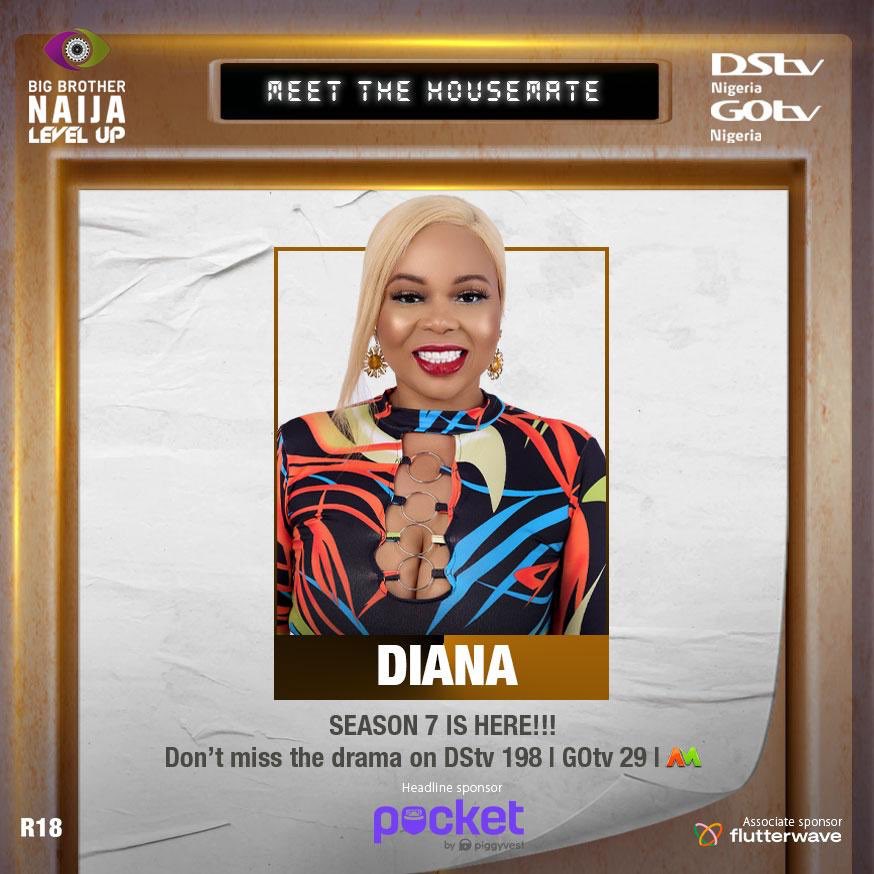 byjamina's tweet photo. The 21st housemate is 35years old Diana from Edo State. You need to see her dress! 🔥

#BBNaijaLevelUp #BBNaija #BBNaijaSeason7 https://t.co/tNYGBHFDRV