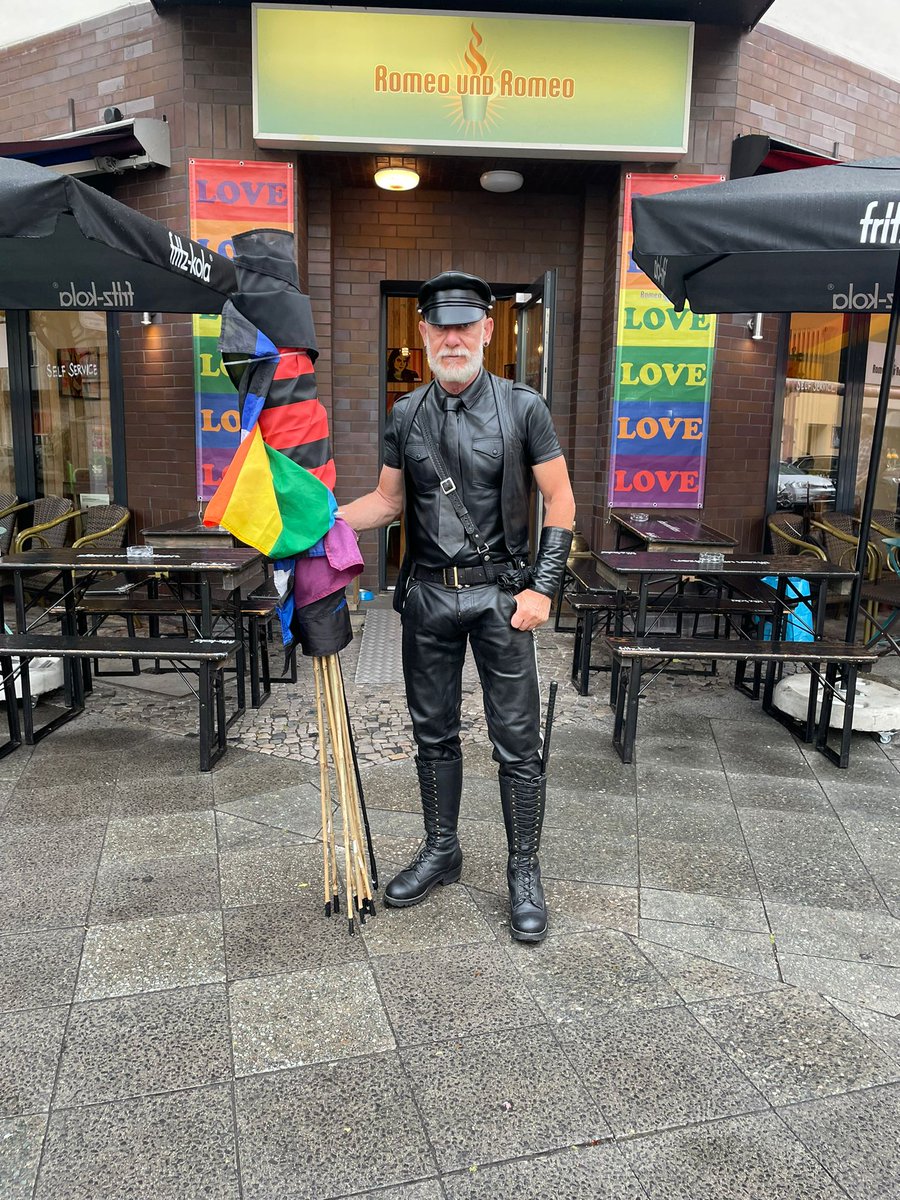 MasterTopXXL1's tweet photo. the beginning of the gaypride
with a lot of flags for our community
the "Pre Pride Parade"
#berlincigarmen #FSB #FetishSocialBerlin #LSB #LeatherSocialBerlin #BLF #easterberlin #BLUF #berlinfetish #leathermen #rubbermen #skinmen #skin
#caferomeoromeo #gayflags #masterslave https://t.co/EbLUC1z5s8