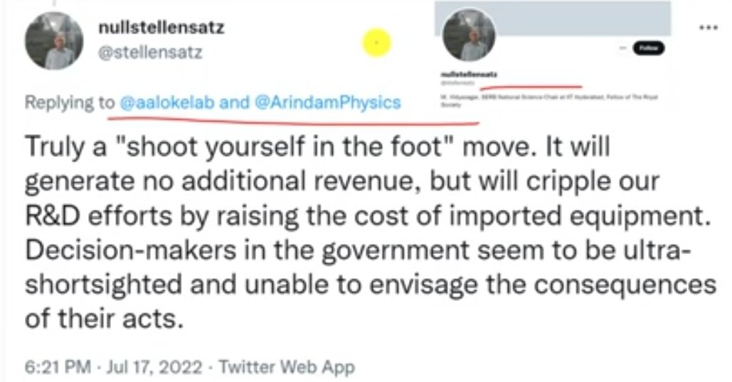 ChNihar's tweet photo. How you can hike the gst of scientific equipments???
@PMOIndia @narendramodi https://t.co/DQkbbAQVPp
