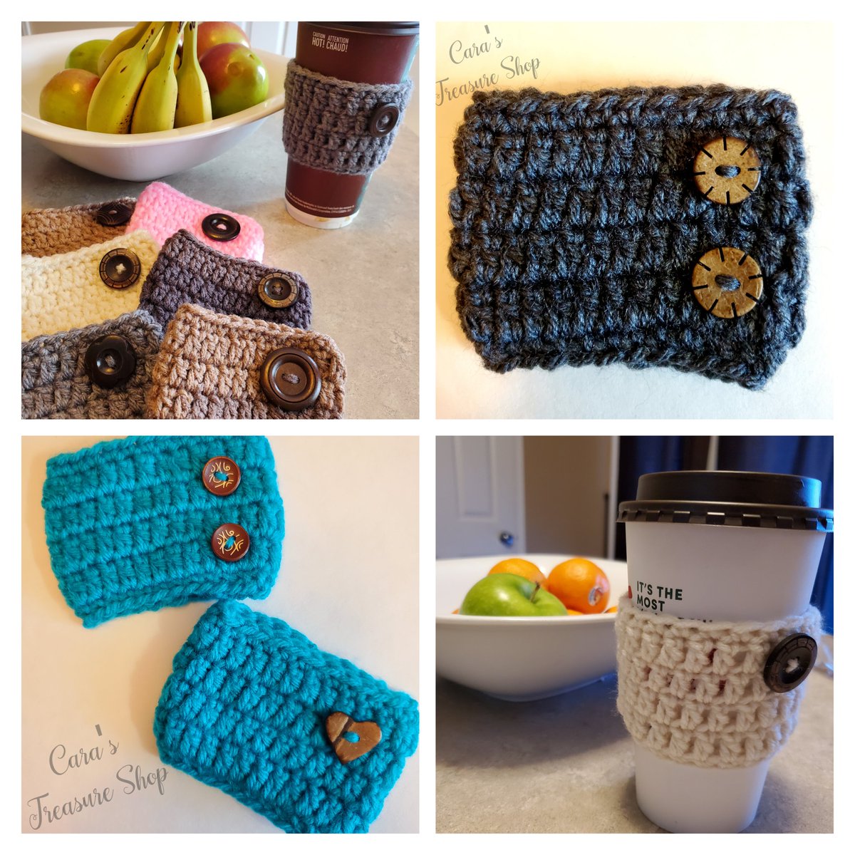 ☕🧋Handmade Crochet Cup Cozy for your coffee/tea or iced coffee/cold drink to go cup! Soft, Reusable and washable to last a long time and keep your hot drinks warmer and cold drinks cooler for longer! 🧋☕

Check them out in my #Etsy shop!
Carastreasureshop.etsy.com