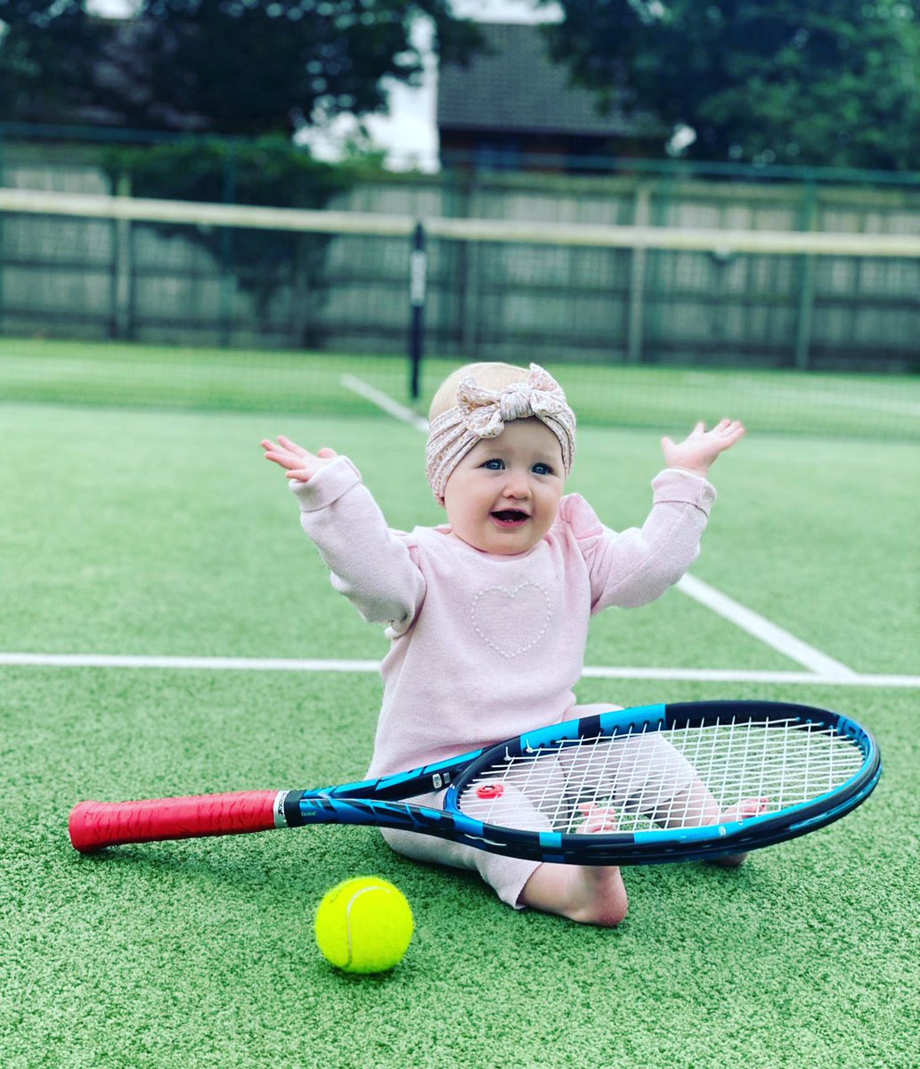Never too young to start 😍🎾 <a href="/babolat/">Babolat</a> <a href="/cityoftennis/">CityOfTennis</a> <a href="/CountySports1/">County Sports Hagley</a> <a href="/DroitwichLTC/">Droitwich Tennis</a>  <a href="/the_LTA/">LTA</a>