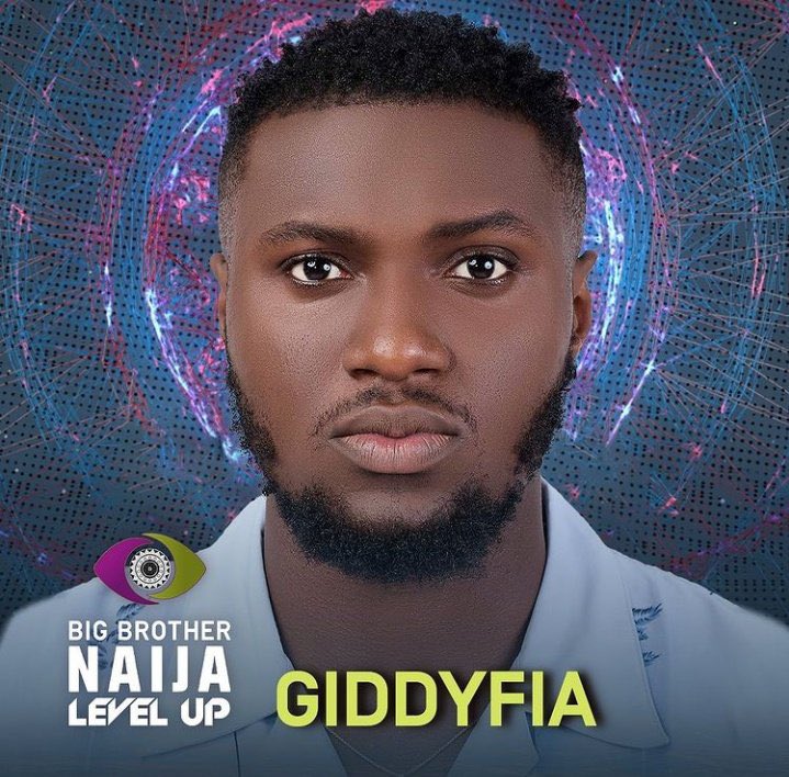 Giddyfia 是 #BBNaijaS7 的第 20 位室友。他是一名工程师,他说自己尽量避免戏剧性场面,并将自己的热情和创造力带到了这所房子里。Giddyfia 说他很高兴能加入这所房子,而且他也会带着自己的热情来这里。#BBNaija