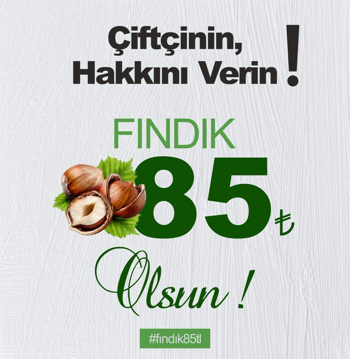 Ayaz yapar fındık yanar, yağmur yağar sel olur götürür, benzin zamlanır tırpan fiyatları artık her türlü kahrını çektiğimiz bizim dediğimiz tarım ürünümüzün fiyatındada söz sahibi yine biz olmalıyız
#fındıkfiyatı85 
<a href="/RTErdogan/">Recep Tayyip Erdoğan</a> 
<a href="/dijital/">Dijital</a> 
<a href="/BayraktarLutfi/">Lutfi Bayraktar</a> 
<a href="/fiskobirlik/">FİSKOBİRLİK</a> 
<a href="/OfisTMO/">Toprak Mahsulleri Ofisi</a>