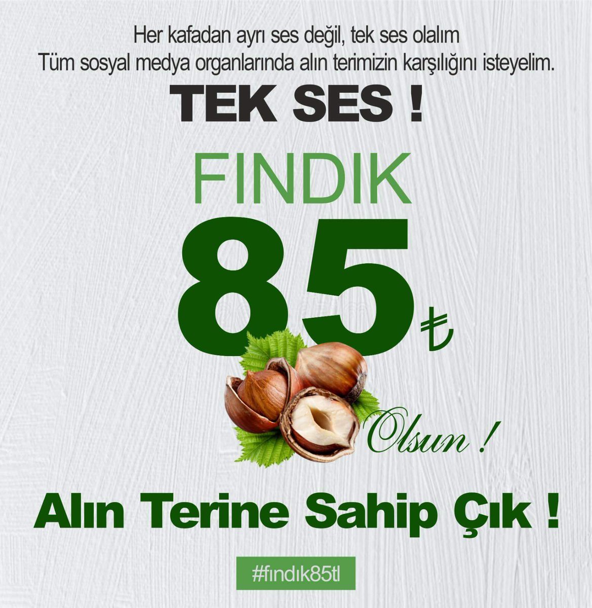 Ayaz yapar fındık yanar, yağmur yağar sel olur götürür, benzin zamlanır tırpan fiyatları artık her türlü kahrını çektiğimiz bizim dediğimiz tarım ürünümüzün fiyatındada söz sahibi yine biz olmalıyız
#fındıkfiyatı85 
<a href="/RTErdogan/">Recep Tayyip Erdoğan</a> 
<a href="/dijital/">Dijital</a> 
<a href="/BayraktarLutfi/">Lutfi Bayraktar</a> 
<a href="/fiskobirlik/">FİSKOBİRLİK</a> 
<a href="/OfisTMO/">Toprak Mahsulleri Ofisi</a>