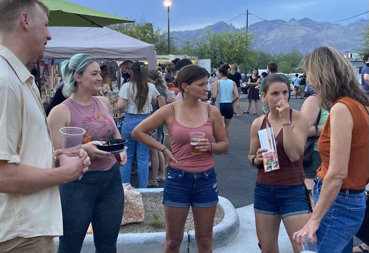 EngelForArizona's tweet photo. I am so lame not posting these before now! So this was from LAST weekend's incredible "Bans Off Bash" at the Tucson Hop Shop! So great to see so many in our community turn out to commit to keeping abortion legal and available to all. #bansoff #PPAZ https://t.co/5ZNJ7bIAKt