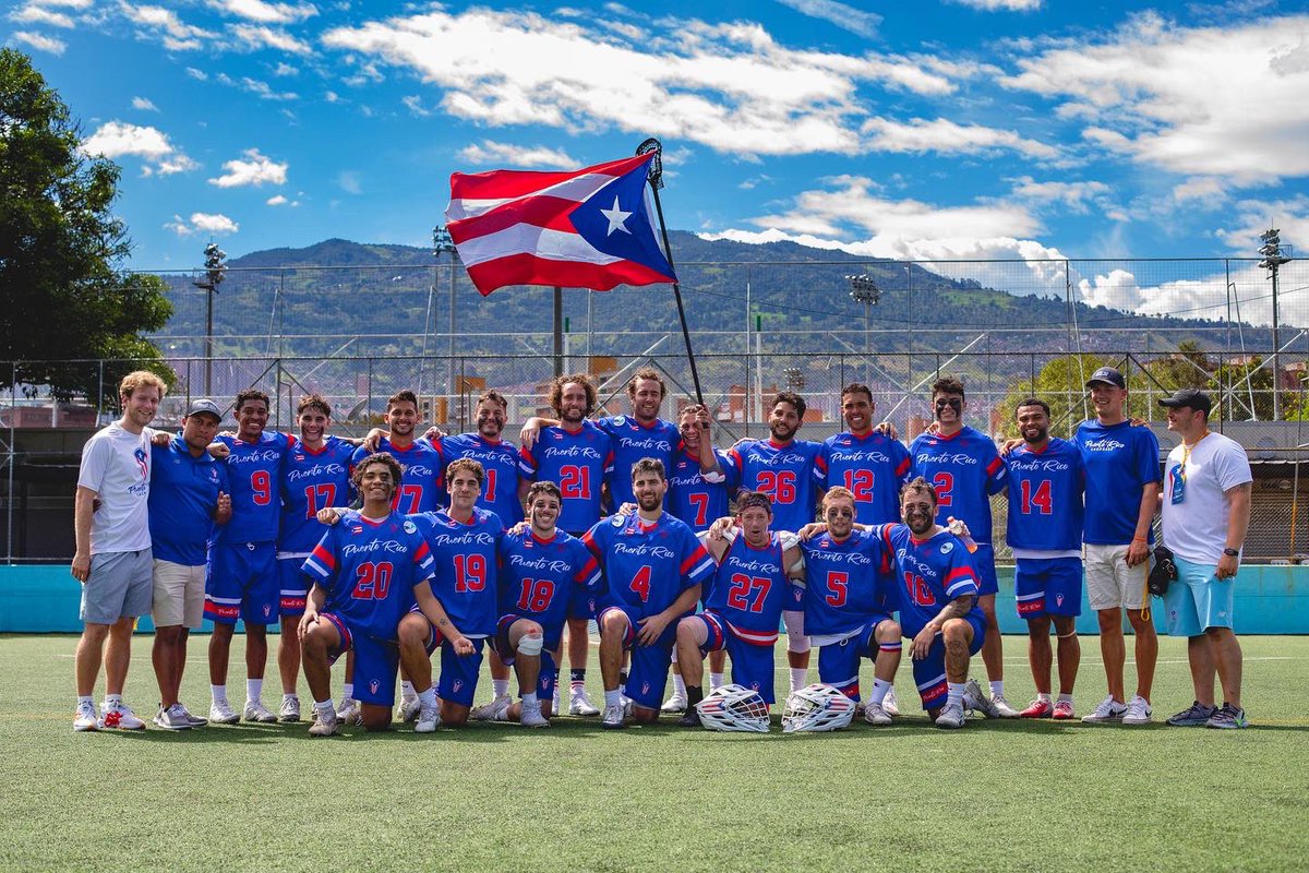 CoachSuchomma's tweet photo. Honored to be coaching the @PuertoRicoLax Men’s National Team who took gold this week and qualified for the World Games next summer. 🥇 https://t.co/qRVohJD4Wa