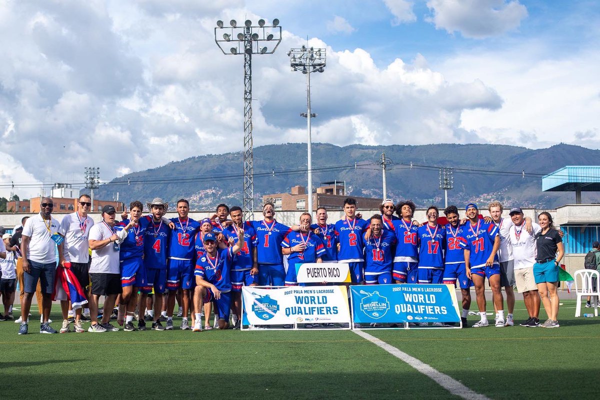 CoachSuchomma's tweet photo. Honored to be coaching the @PuertoRicoLax Men’s National Team who took gold this week and qualified for the World Games next summer. 🥇 https://t.co/qRVohJD4Wa