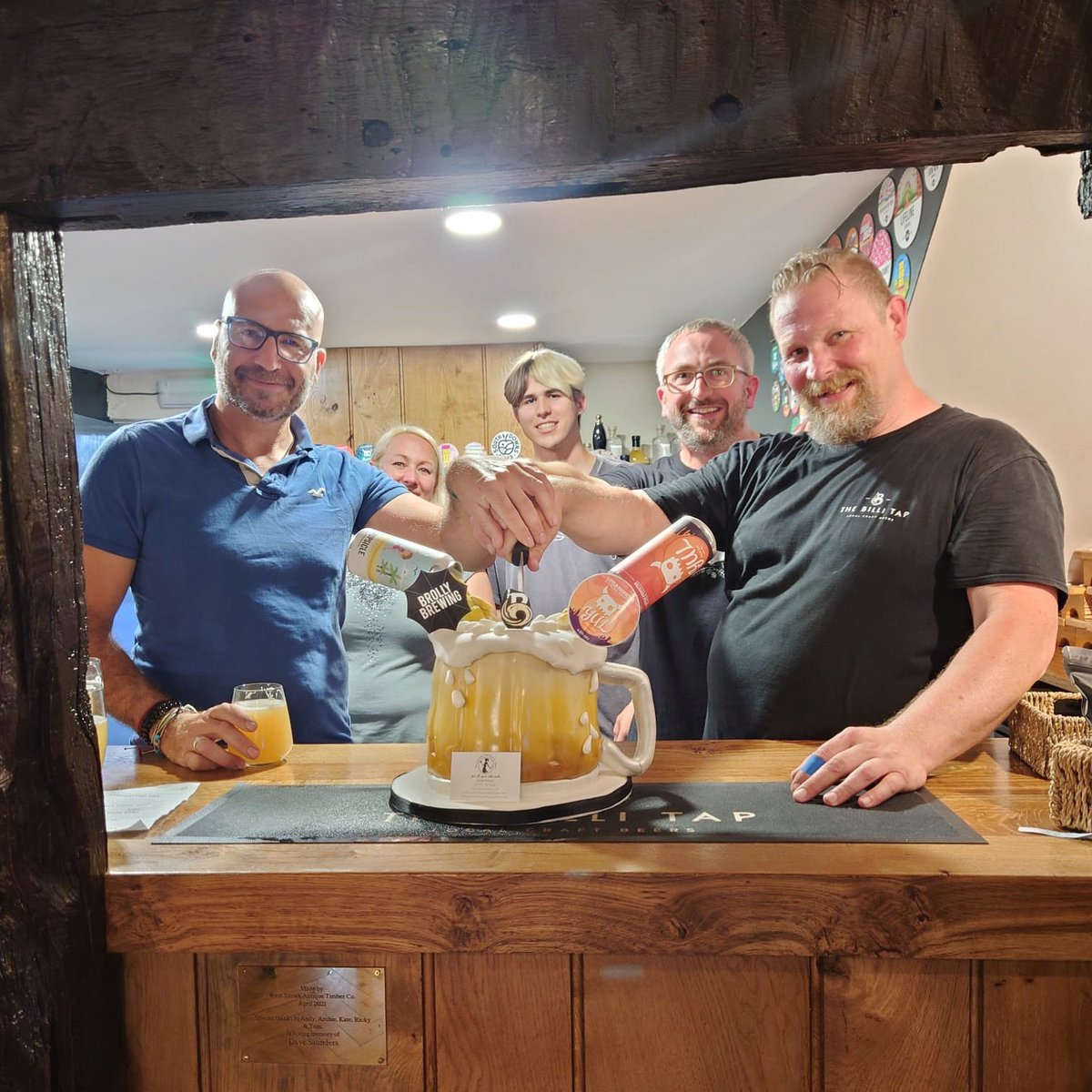TheBilliTap's tweet photo. The Billi Tap team celebrating our 1st birthday yesterday! So great to have everyone under one roof!! 🎂🍻 https://t.co/rMbmQfnv8B