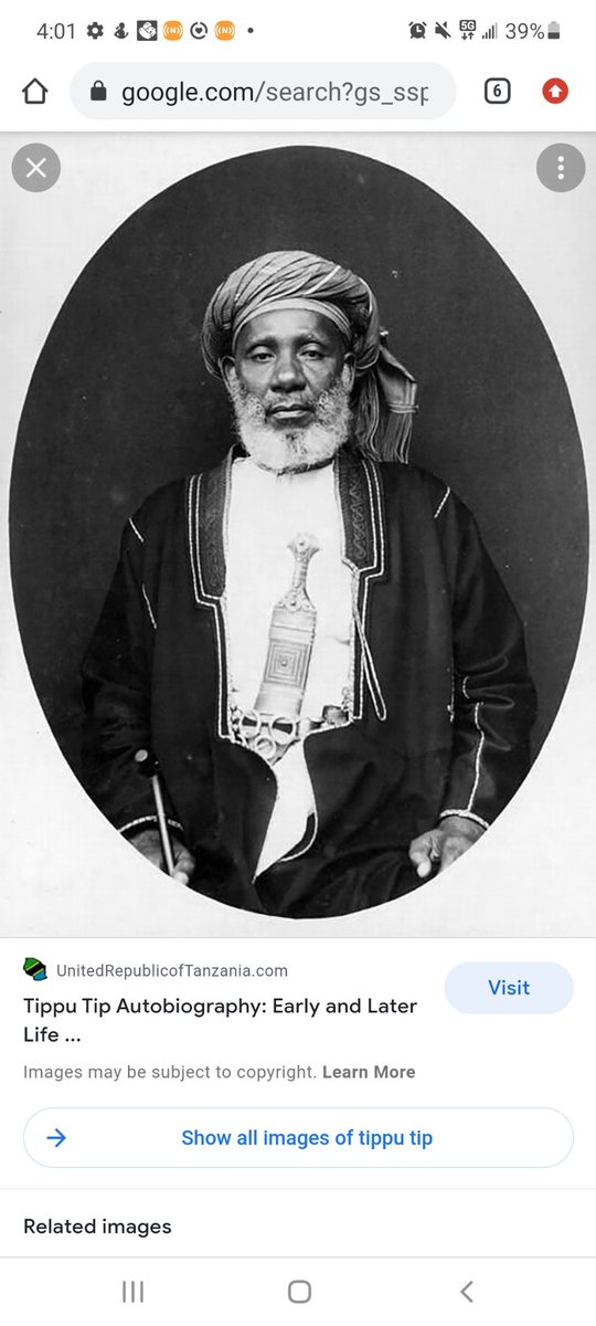 Another OG from this region, probably the largest-scale single slave trader of all time.

'My name is Hamad ibn Muhammad ibn Jumal ibn Rajab ibn Muhammad ibn Sayyid al Murjab...but my enemies named me after the sound of my guns.' #Tippu_Tipp