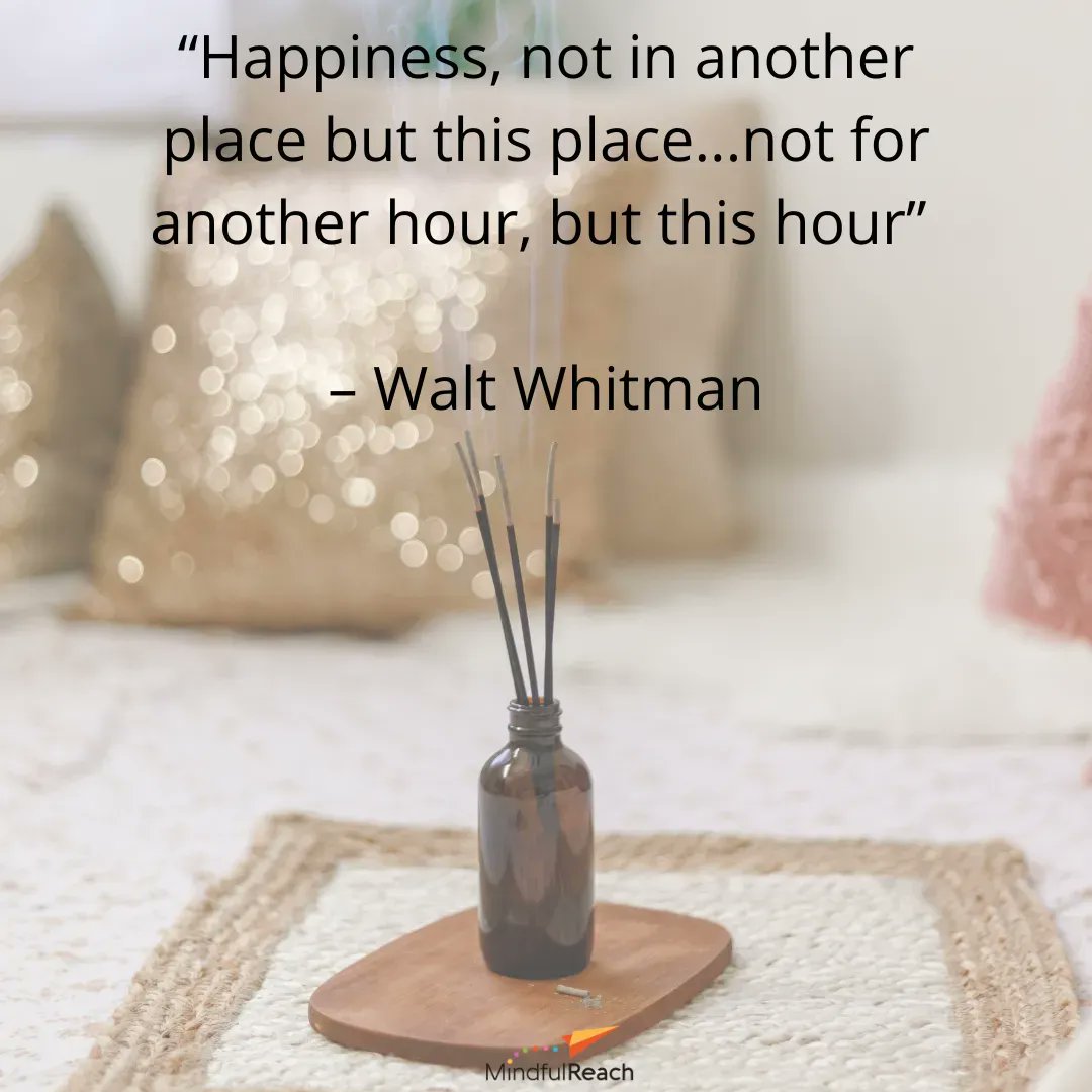“Happiness, not in another place but this place… not for another hour, but this hour.” – Walt Whitman

#mindfulness #meditation #love #yoga #selflove #selfcare #motivation #mentalhealth #inspiration #healing #wellness #mindset #life #happiness #positivevibes #spirituality