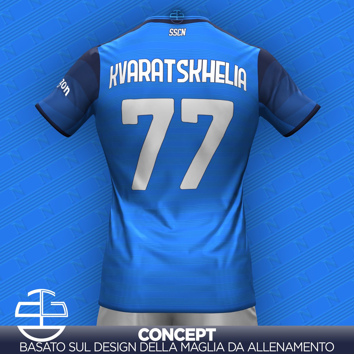 AntoG_Design's tweet photo. ⚠️CONCEPT, NON È LA MAGLIA REALE
Mercoledì sarà presentata ufficialmente (non senza tribolazioni) la nuova maglia del Napoli. Perché non provare a ingannare l'attesa, però? Ho giocato sul design delle divise da allenamento ed è uscito questo.

@TutelaMagliaNA
@NrmlGraphic https://t.co/8E37nmUf8q