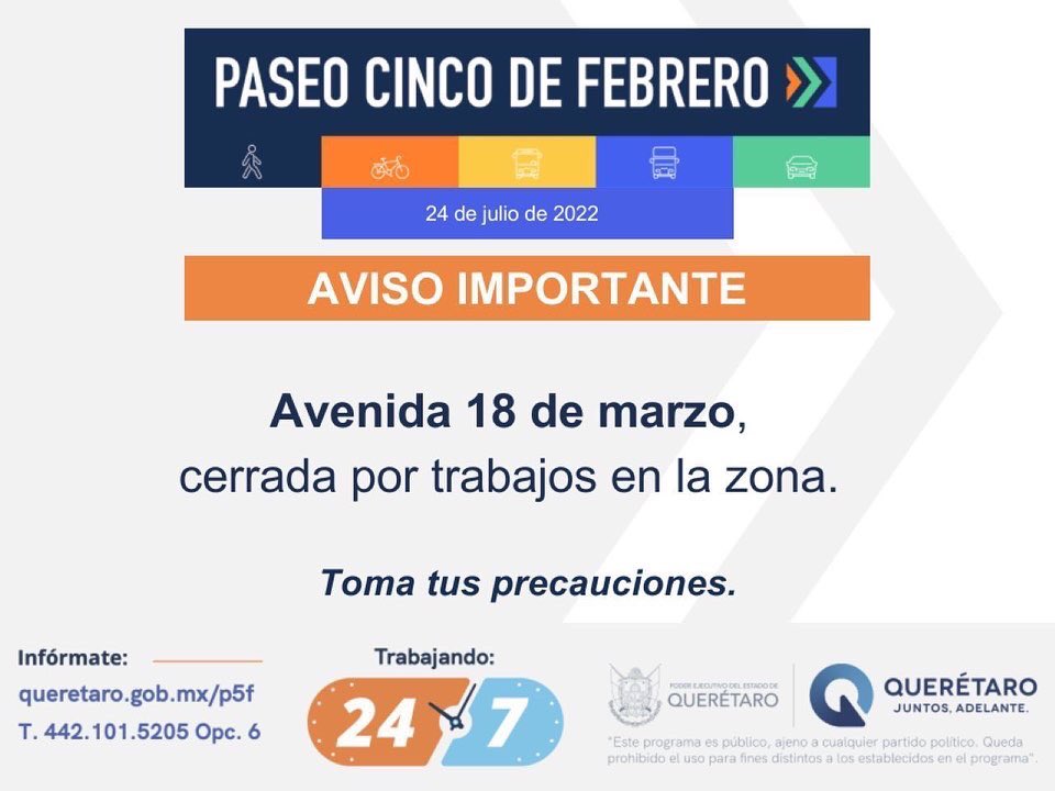 ⚠️ Atención Aviso Importante ⚠️ #Paseo5F