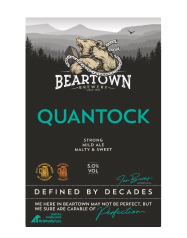 New OTB (Cask) @BeartownBrewery Quantock - Strong Dark Mild 5% abv #Vegan beartownbrewery.co.uk @YorkBeer