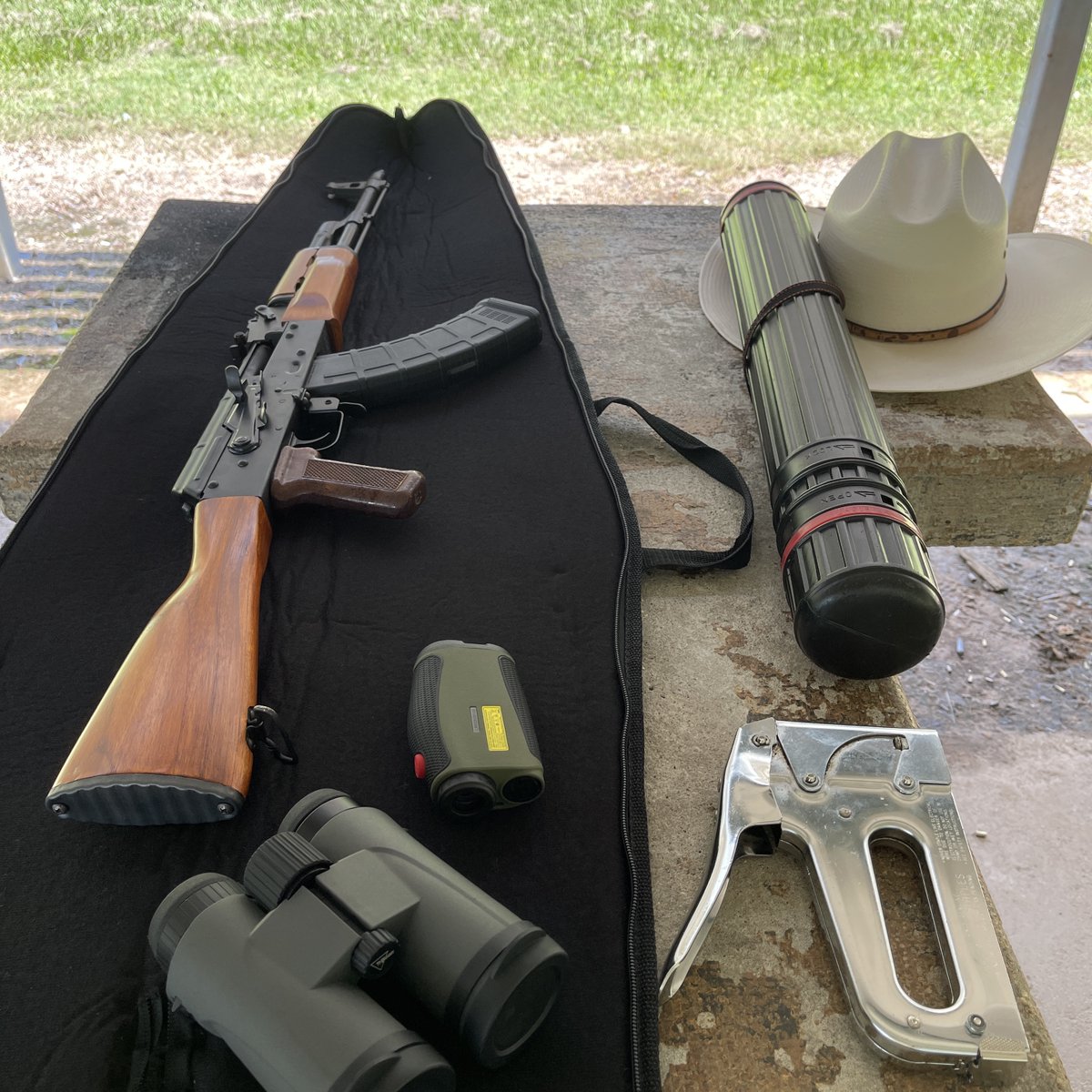FirearmsHistory's tweet photo. #SundayGunDay at the @LDWF Sherburne Range here in Southern Louisiana. Among others, I brought the #rileydefense AK47 out to zero the iron sights. Delightfully, the gun was very close out of the box and only took a nudge to zero. What did you take to the range today? https://t.co/fG3YiVrVLD