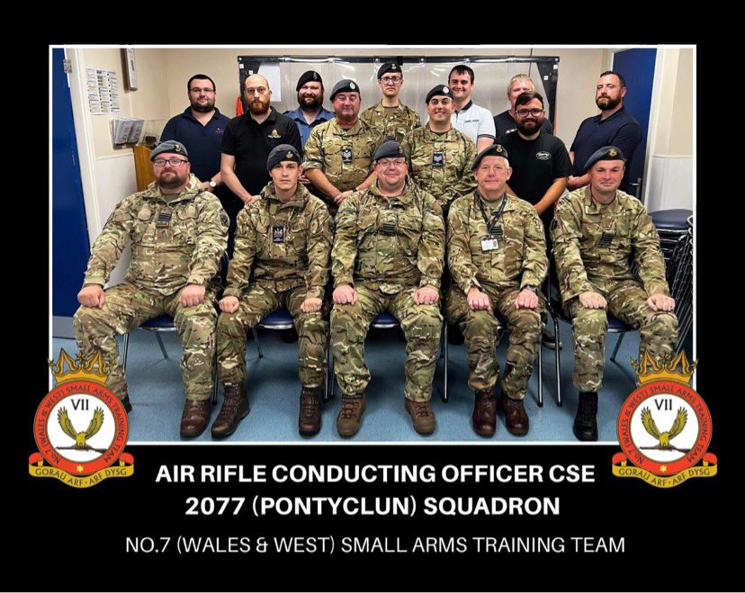 No7 (W&W) SATT (@no7satt) on Twitter photo Congratulations to the new <a href="/aircadets/">RAF Air Cadets</a> & <a href="/SeaCadetsUK/">Sea Cadets</a> Air Rifle Range Conducting Officers who qualified on our SA(AR)12 course in South Wales this weekend. A great bunch of talented and committed CFAVs now ready to deliver the Air Rifle shooting syllabus. #goodskills Congratulations to the new <a href="/aircadets/">RAF Air Cadets</a> & <a href="/SeaCadetsUK/">Sea Cadets</a> Air Rifle Range Conducting Officers who qualified on our SA(AR)12 course in South Wales this weekend. A great bunch of talented and committed CFAVs now ready to deliver the Air Rifle shooting syllabus. #goodskills