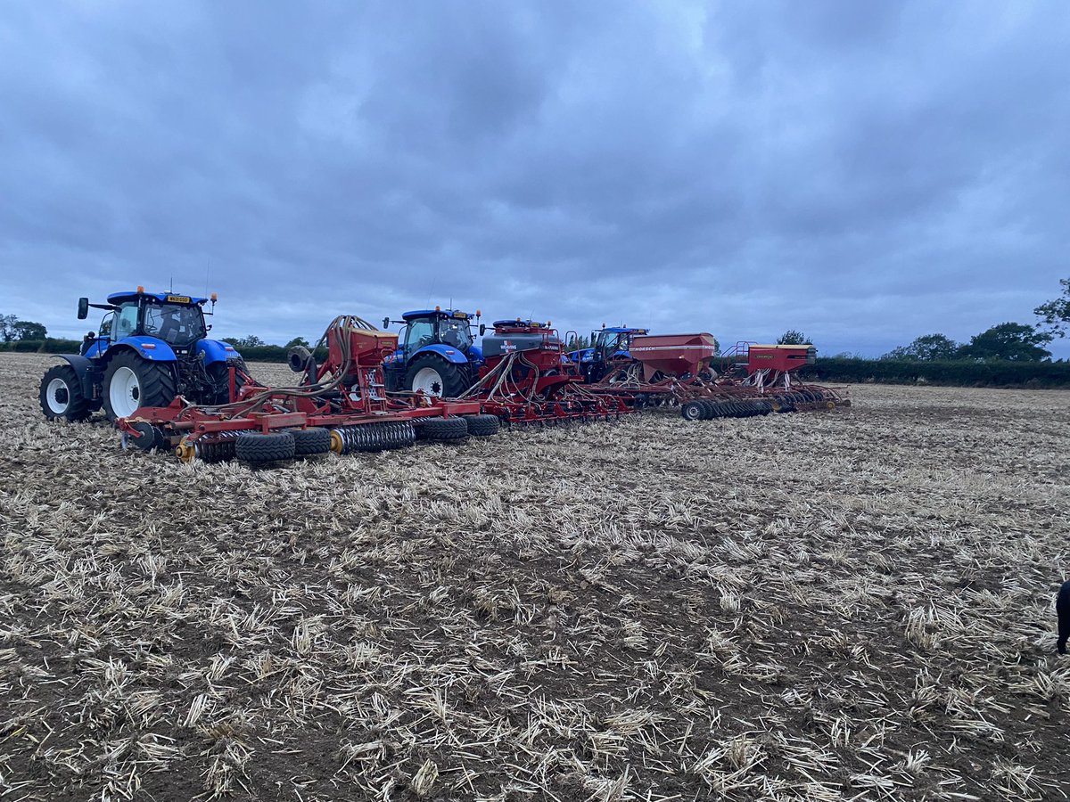 A bit of rain yesterday so no combining today. Instead we planted 450 acres in 8.5 hours. Thanks for the hand <a href="/RoryClark_/">Rory Clark</a>