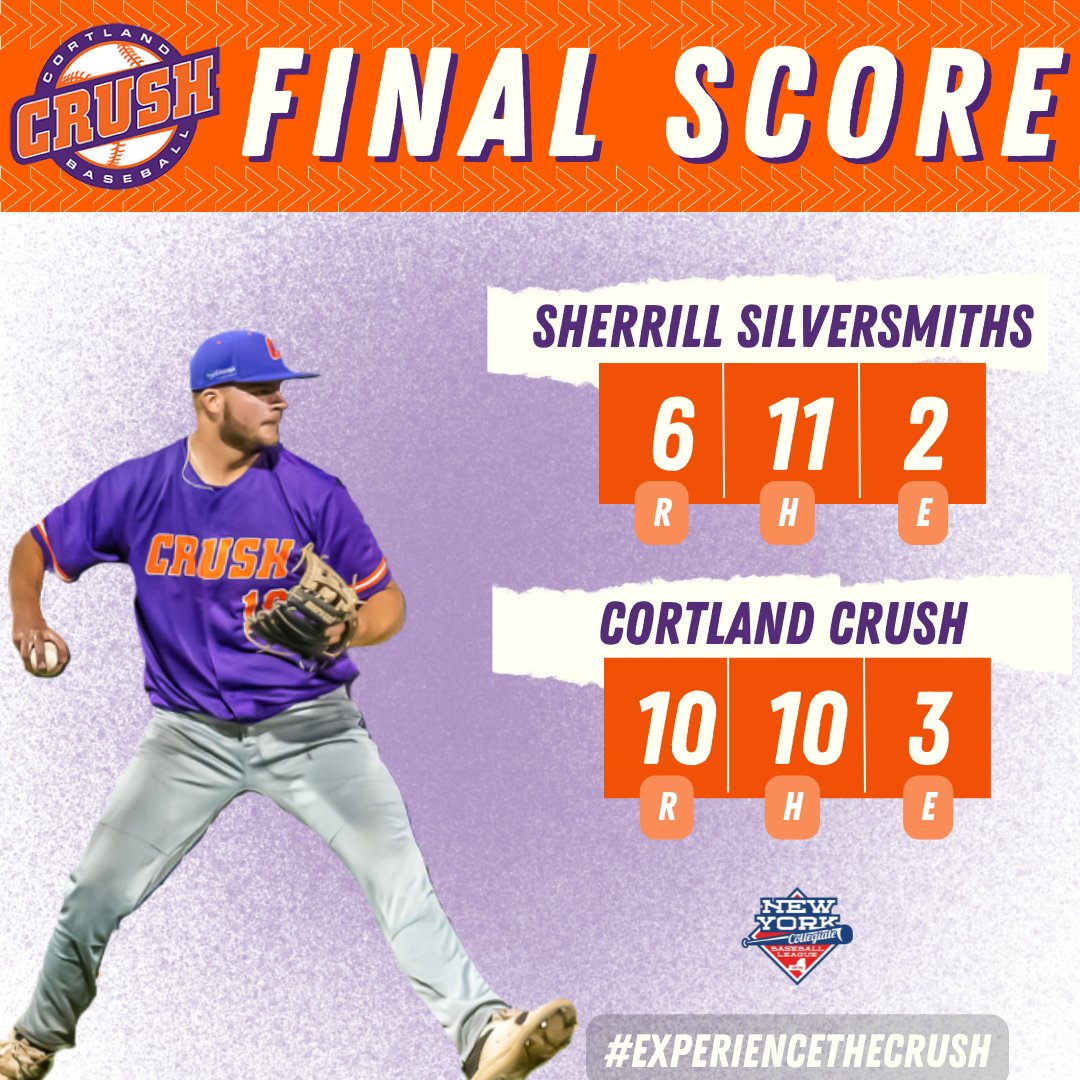 Ended the regular season with our 30th win 🔥
Our first playoff game is Tuesday 🔥
Let’s keep Crushin’ It 🔥

#cortlandcrush #experiencethecrush #crushitin22