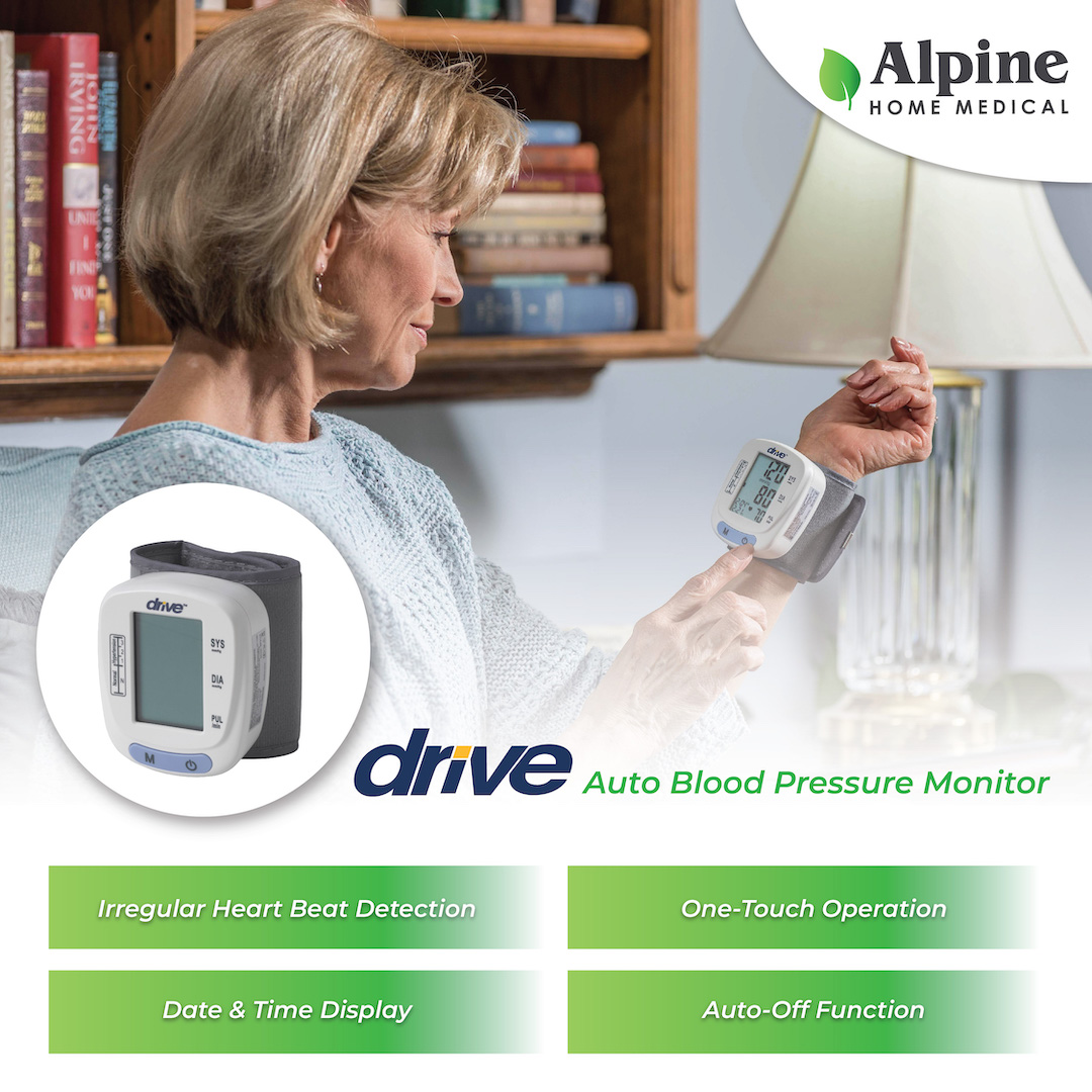 Today is National Self Care Day! Put yourself and your health first with any of our Personal Health &amp; Wellness Aids. The Drive Wrist Auto Blood Pressure Monitor allows you to take blood pressure measurements whenever you need.

#AlpineHomeMedical #Utah #Idaho
