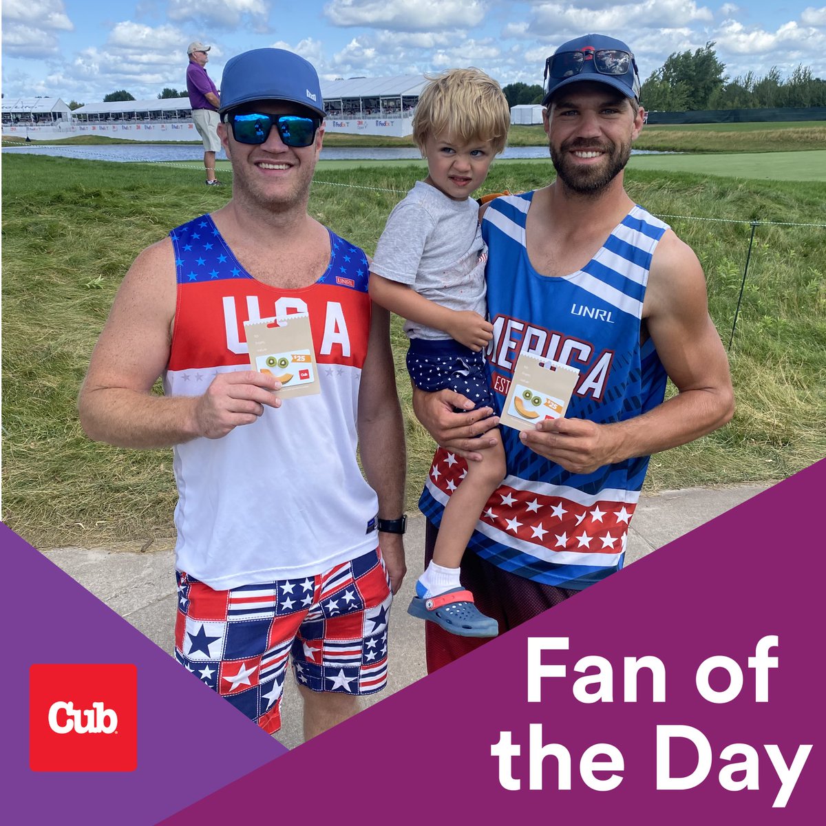 3MOpen's tweet photo. Sundays @cubfoods Fans of The Day! 
Everyones rocking their Sunday best today 👏 https://t.co/ZmyTskI0Mb
