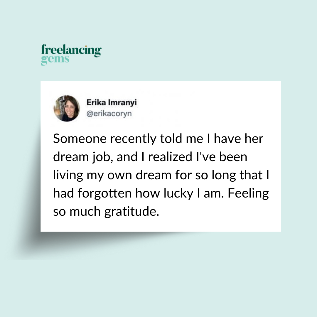 FreelancingGems's tweet photo. Do you keep a gratitude journal or a folder of positive customer notes on your desktop? 

Credit: @erikacoryn 

#mondaymantra #mondaymotivation #knowyourworth #freelancer #freelancerate #businesstips #biztips #biztips101 #businesstips101 #smallbiztips #gratitude #appreciationpos https://t.co/hQInoHNJ8a