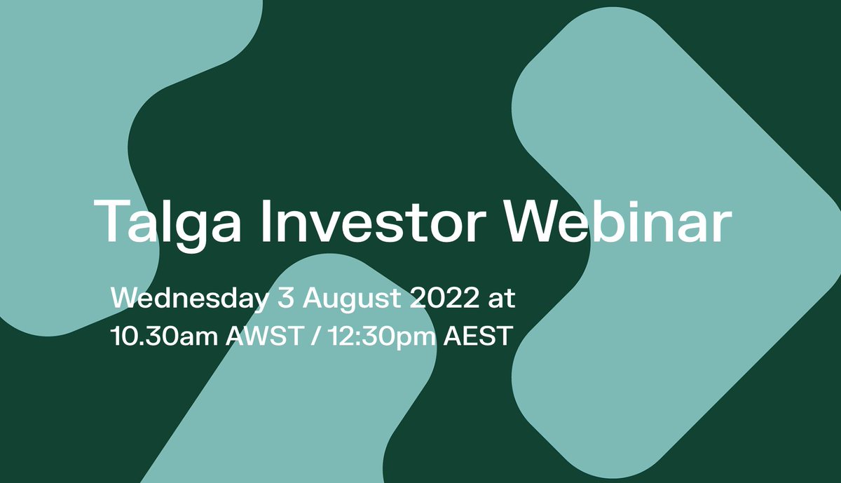 Join us for an investor webinar on Wednesday 3 August 2022 at 10.30am AWST.

Our Founder &amp; MD Mark Thompson (<a href="/dinosaurman1/">Mark Thompson</a>) will provide an update on our Vittangi Anode Project and  recent corporate activities, followed by a Q&amp;A session. 

Register here: us06web.zoom.us/webinar/regist…