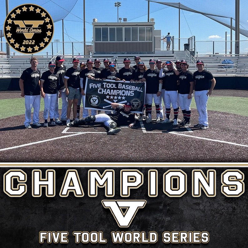 🏆CHAMPIONS🏆

Congrats to <a href="/DallasPatriots/">Dallas Patriots</a> 18U on winning the 18U division of the <a href="/FiveTool/">Five Tool Baseball</a> World Series!

#WatchEm ￼