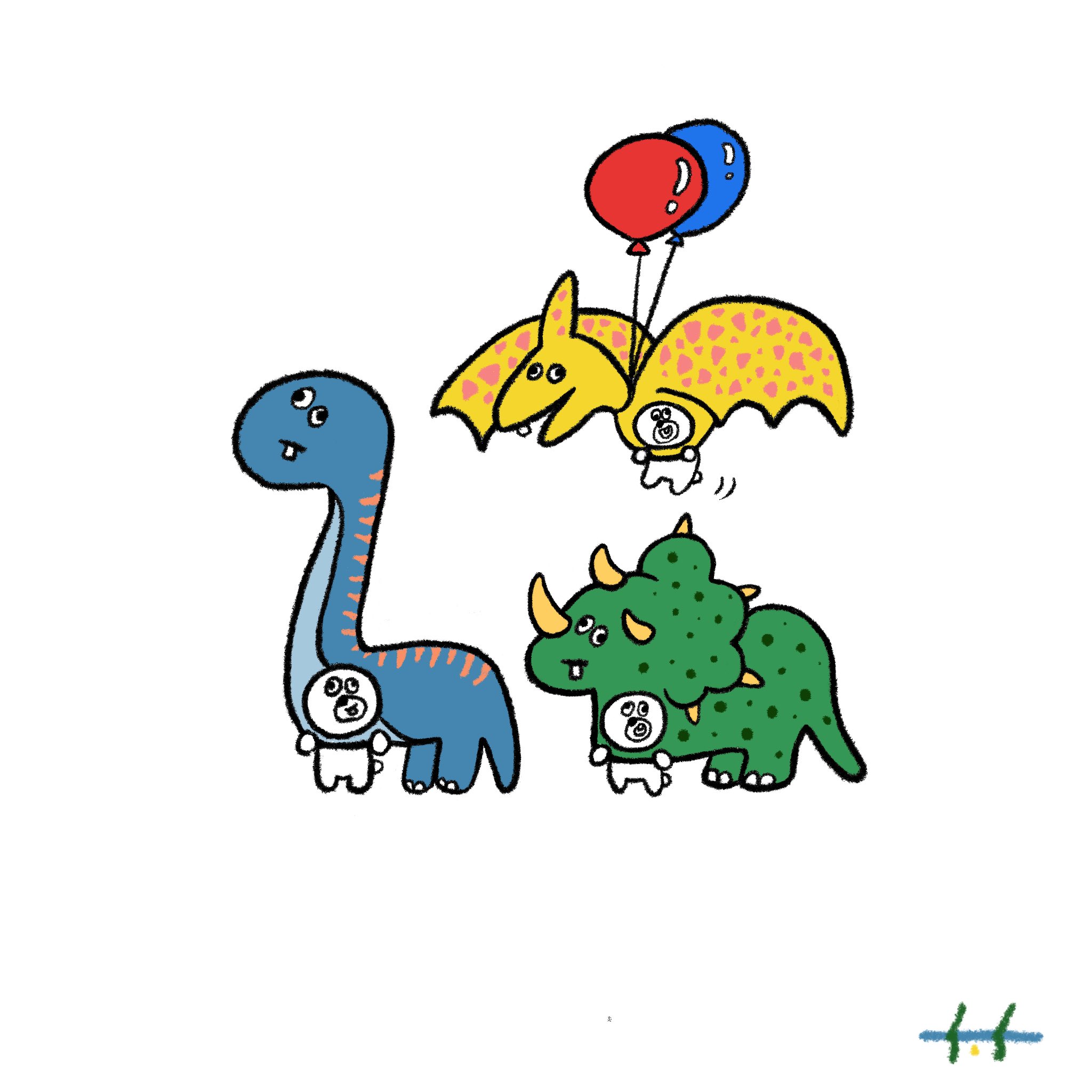 Chicchi 恐竜さんごっこ イラスト ゆるい絵 ゆるいイラスト Illustration 恐竜 Dinosaur T Co Vmjfehsohc Twitter