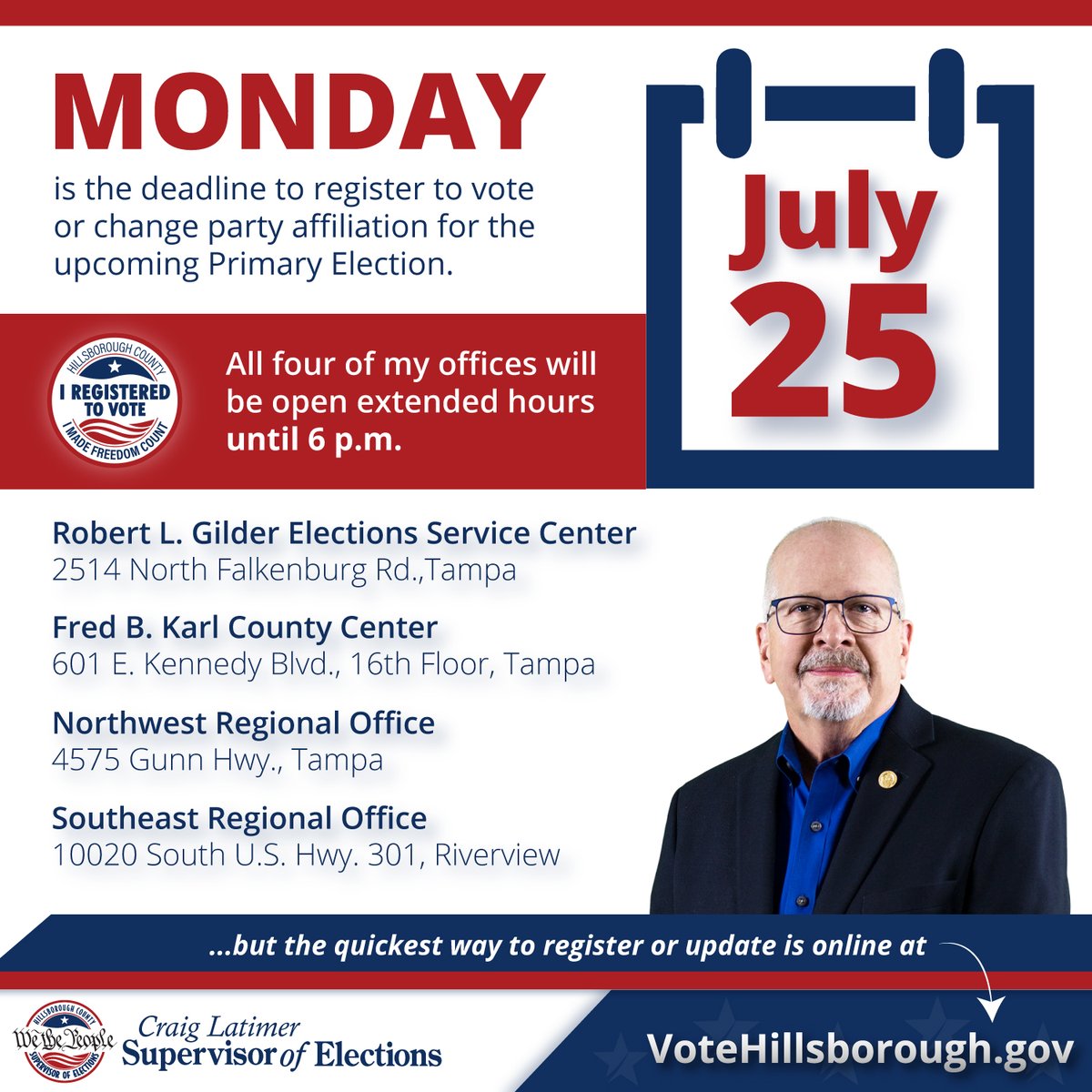 Craig Latimer, Supervisor of Elections tweet media