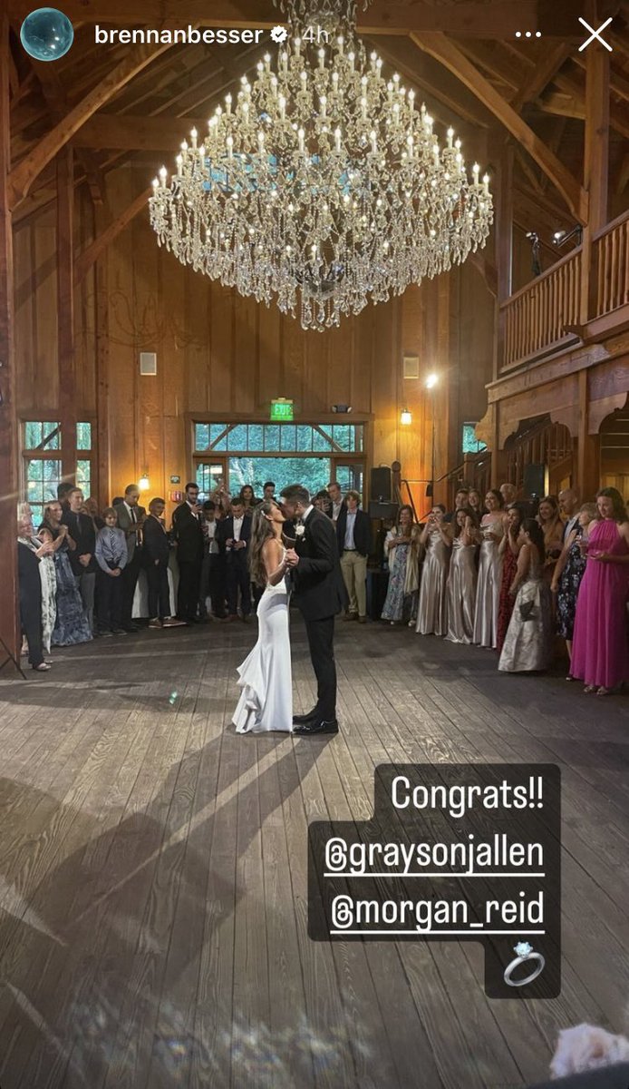 BlueDevils's tweet photo. Congratulations Grayson Allen and Morgan Reid on getting married! 💍💙 
@GraysonJAllen @morgs_95 https://t.co/KrKjQdmUXw