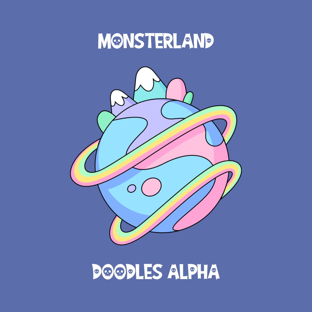 MonsterlandNFT's tweet photo. 🌈🤝💀 Doodles Alpha x Monsterland https://t.co/KRwIfPiBlz