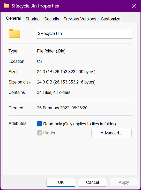 Xeno on Twitter "wowstartsnow It still holds the "Recycle.bin" folder