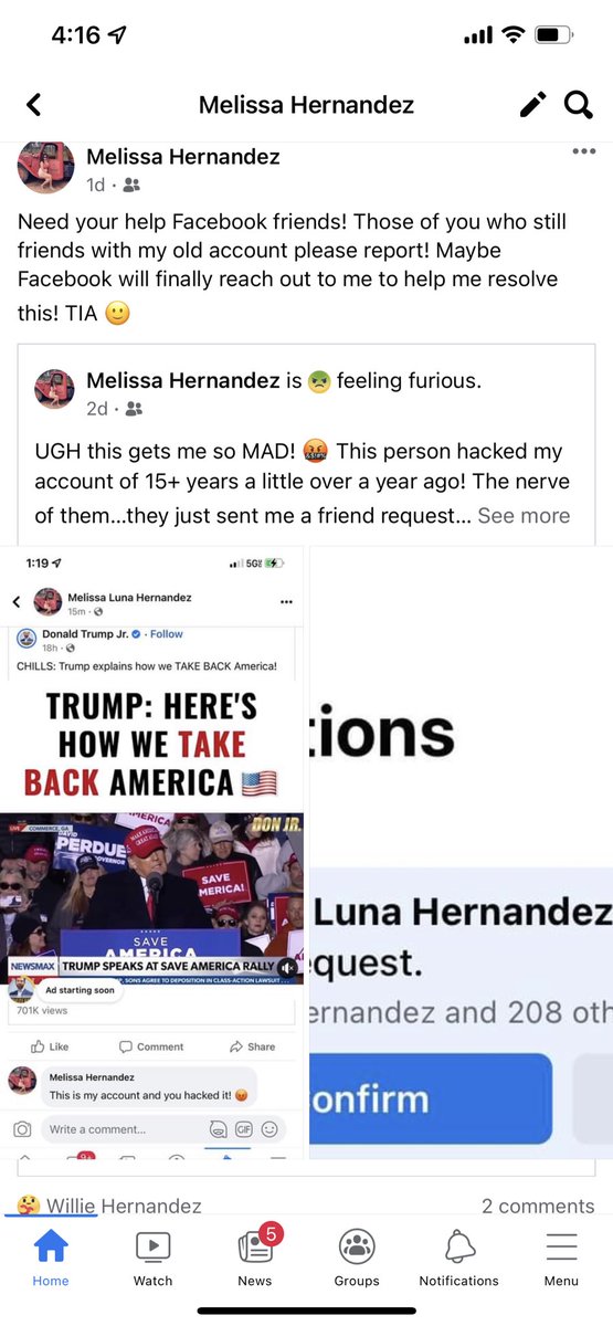 mel0976's tweet photo. UGH ￼this gets me so MAD! 🤬 This person hacked my FB account of 15+ years a little over 1 yr ago! The nerve of them…they just sent me a friend request too!￼ Have reported it several times @Facebook nothing has been resolved! #hackedonfacebook #inpersonatingme #thenerveofthem https://t.co/VF7kNiyW5a