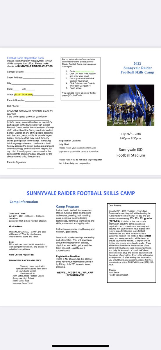 Sunnyvale Football tweet media